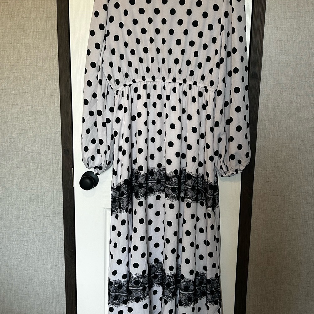 SHEIN Black Polka Dot Blouse